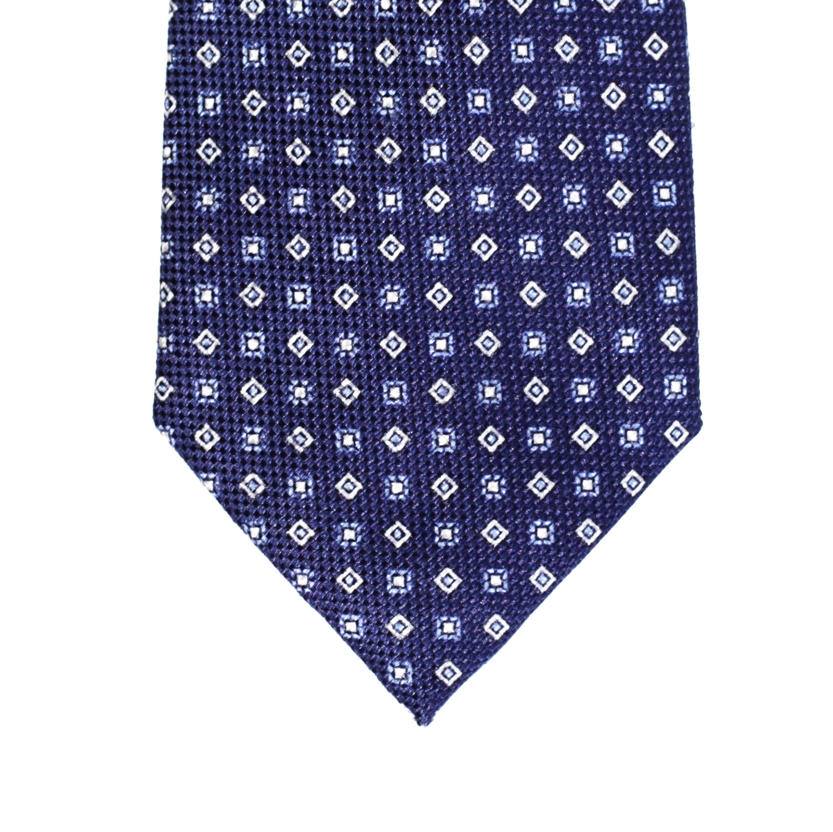 Синий галстук с геометрическим принтом