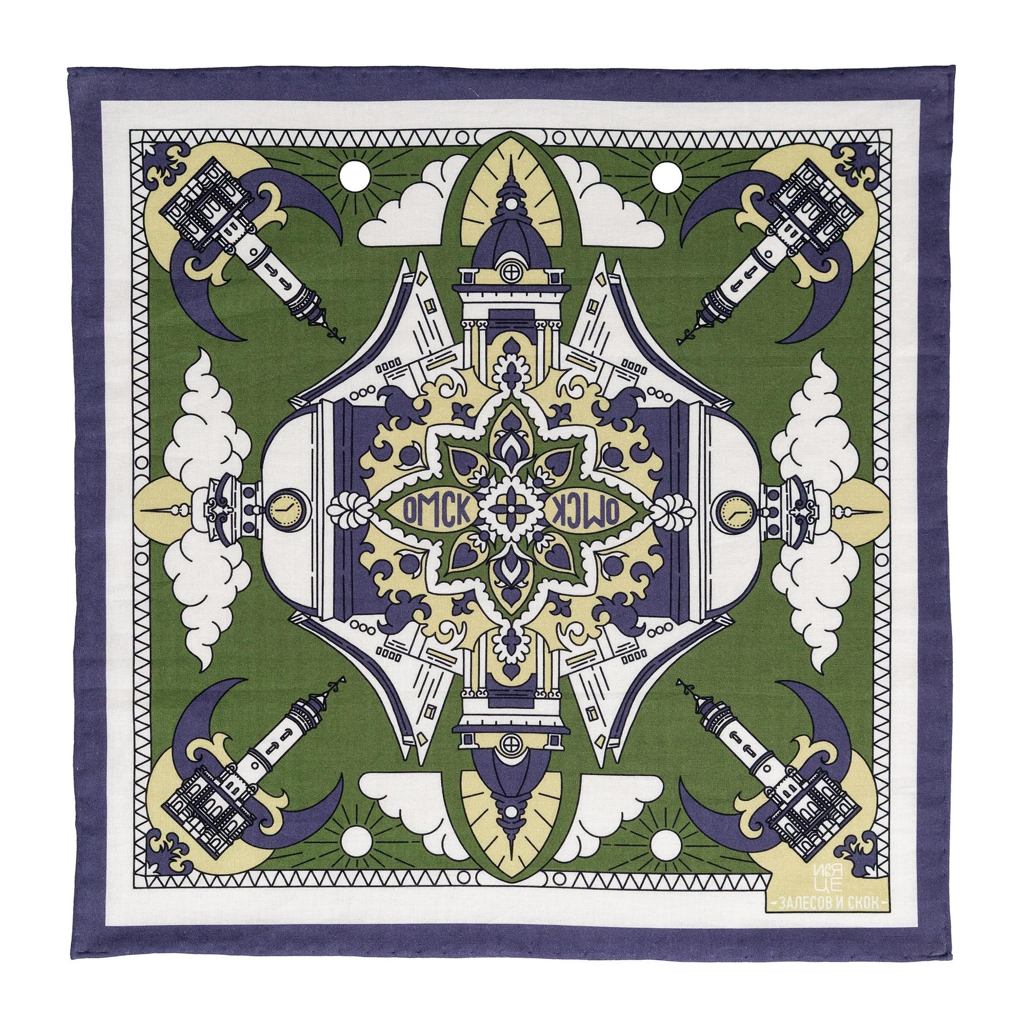 Нагрудный платок с уникальным дизайном, автор - Илья Це.