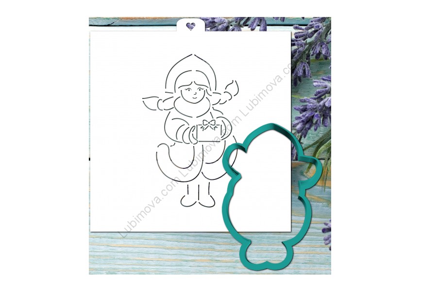 Снегурочка 1 (форма+трафарет)