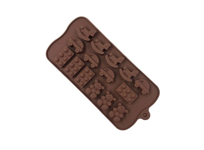 Форма силиконовая для льда и шоколада ДЕТСКИЕ ИГРУШКИ, 15 ячеек