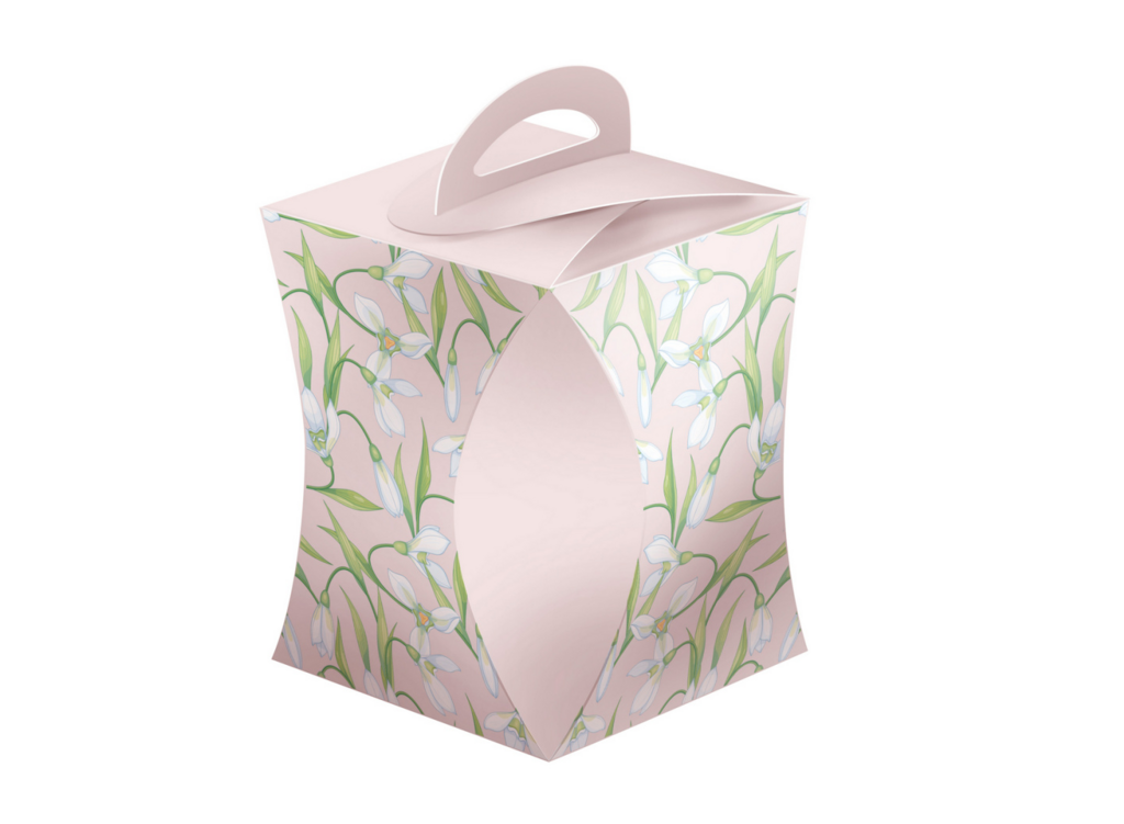 Коробка для кулича "Подснежники", d 90