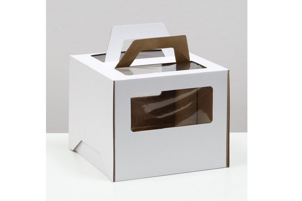 Коробка с ОКНОМ и РУЧКАМИ 24*24*20 см