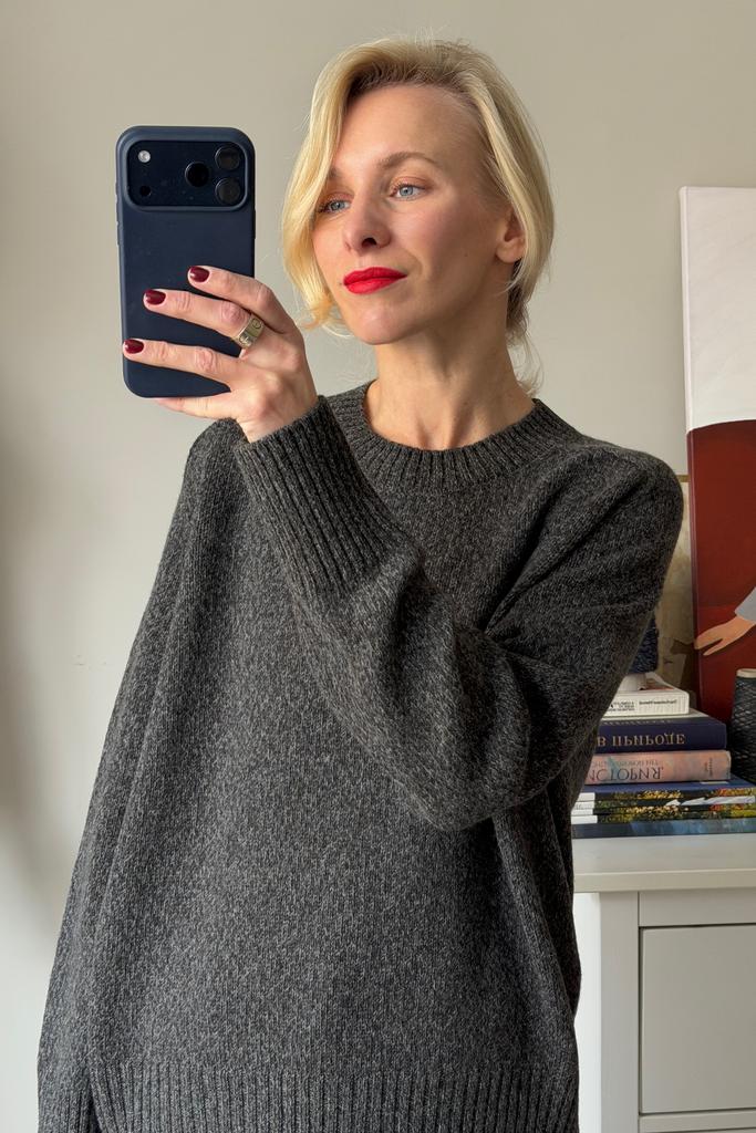 Джемпер Mouliné Серый 100% меринос