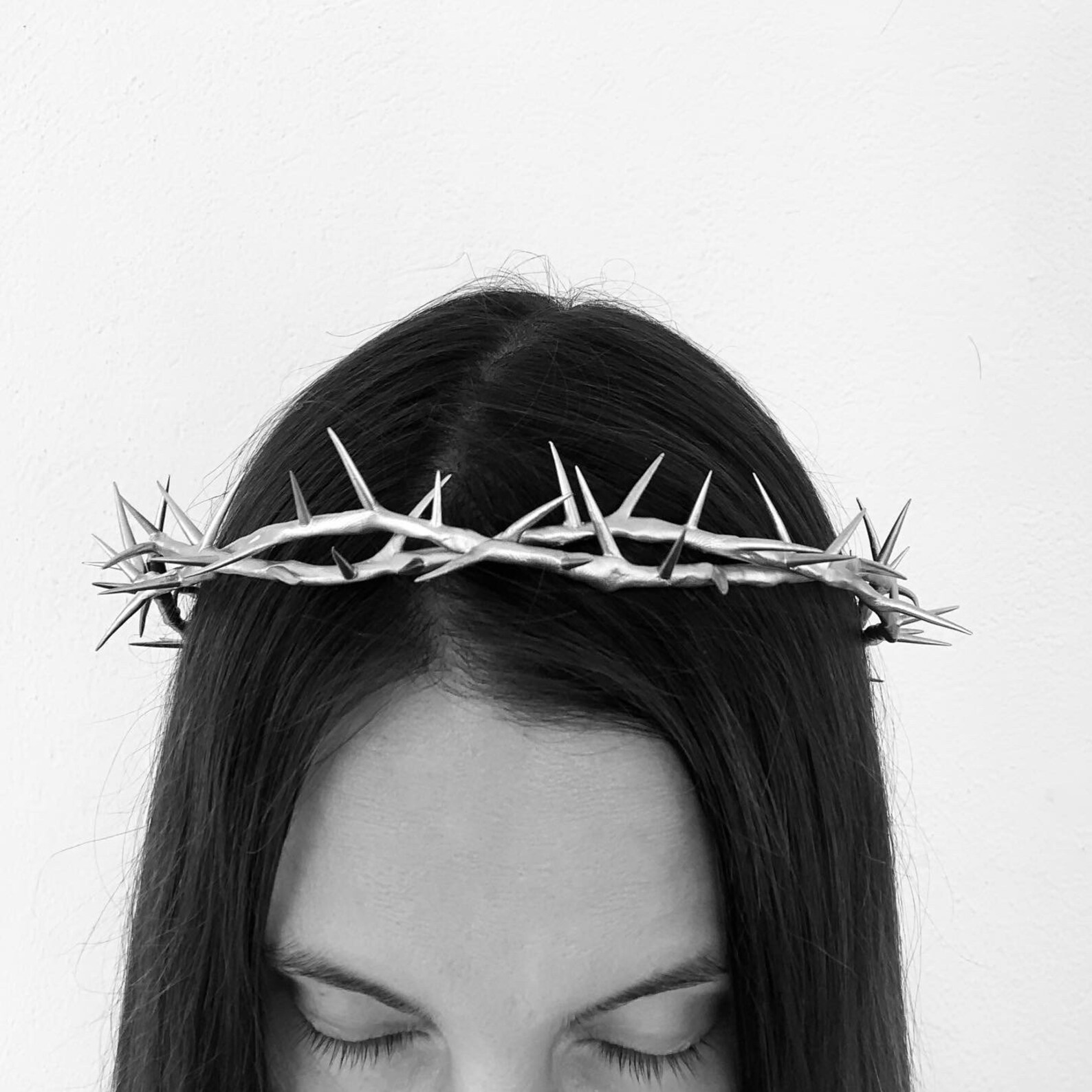 терновый венок серебристый двойной