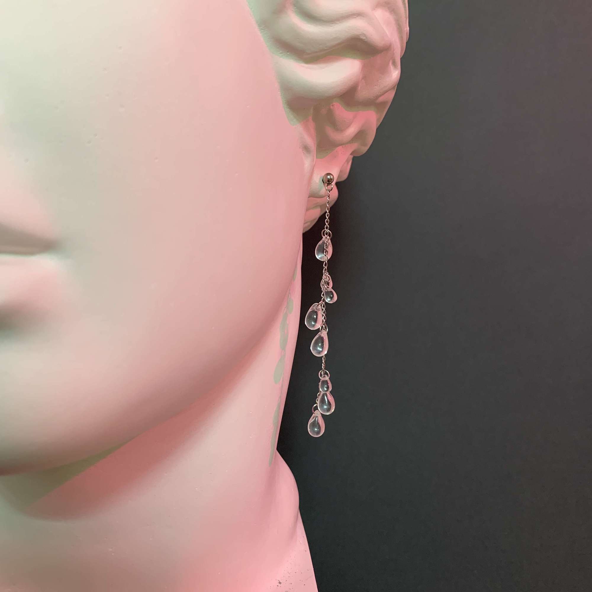 серьги стеклянные слёзы