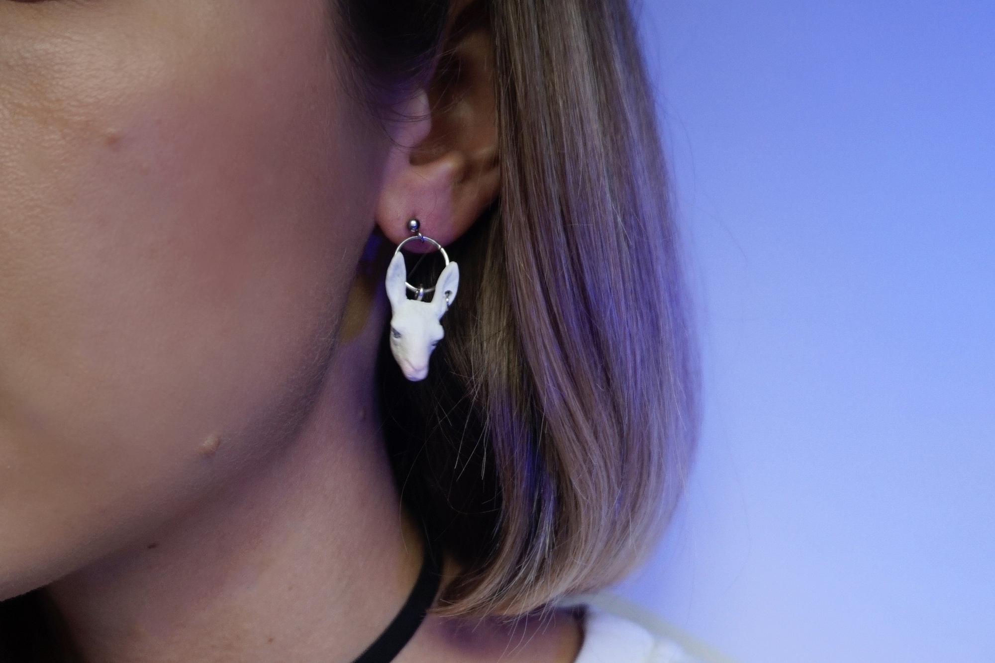 серьги лама и грань