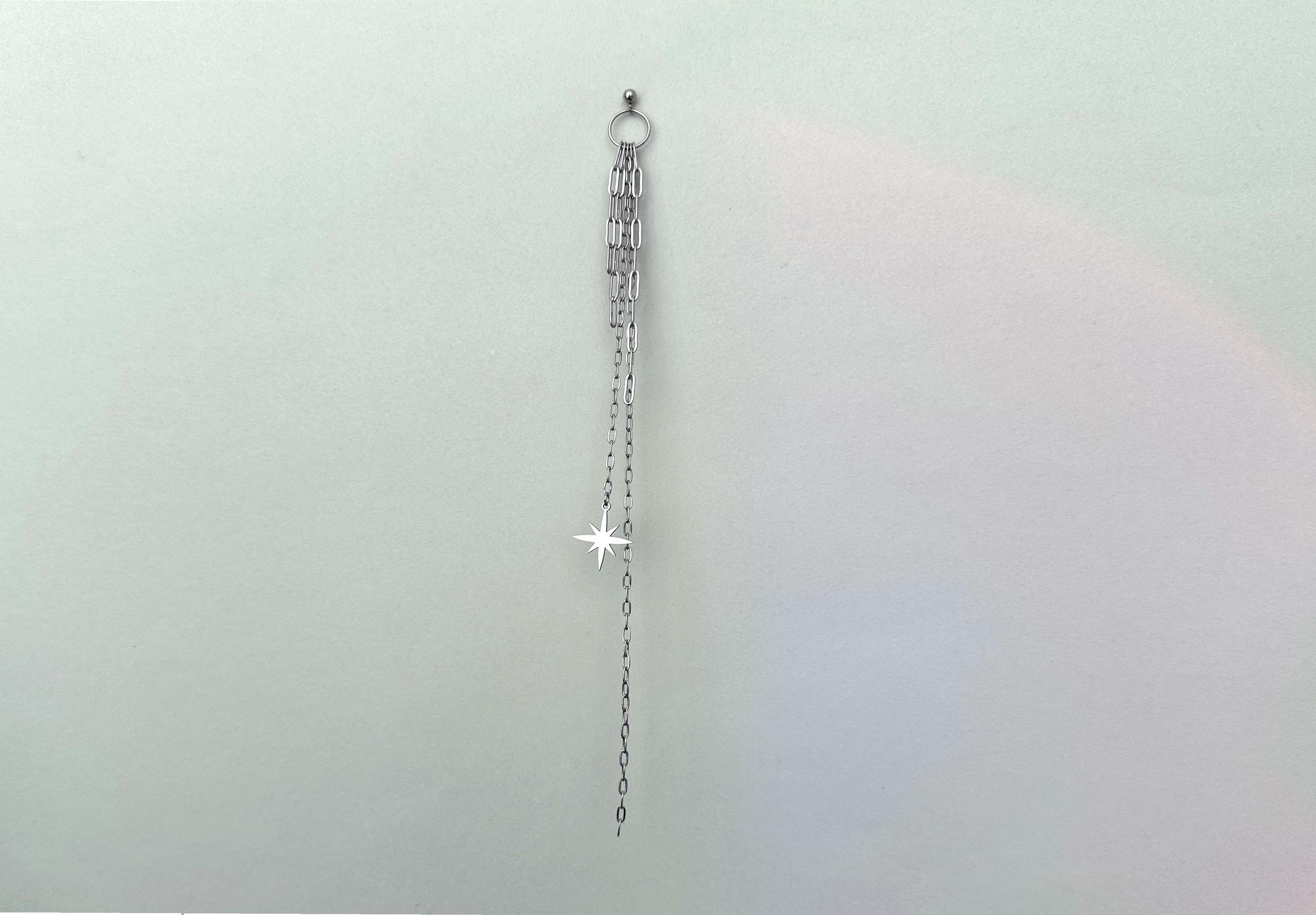 моносерьга стальные цепочки