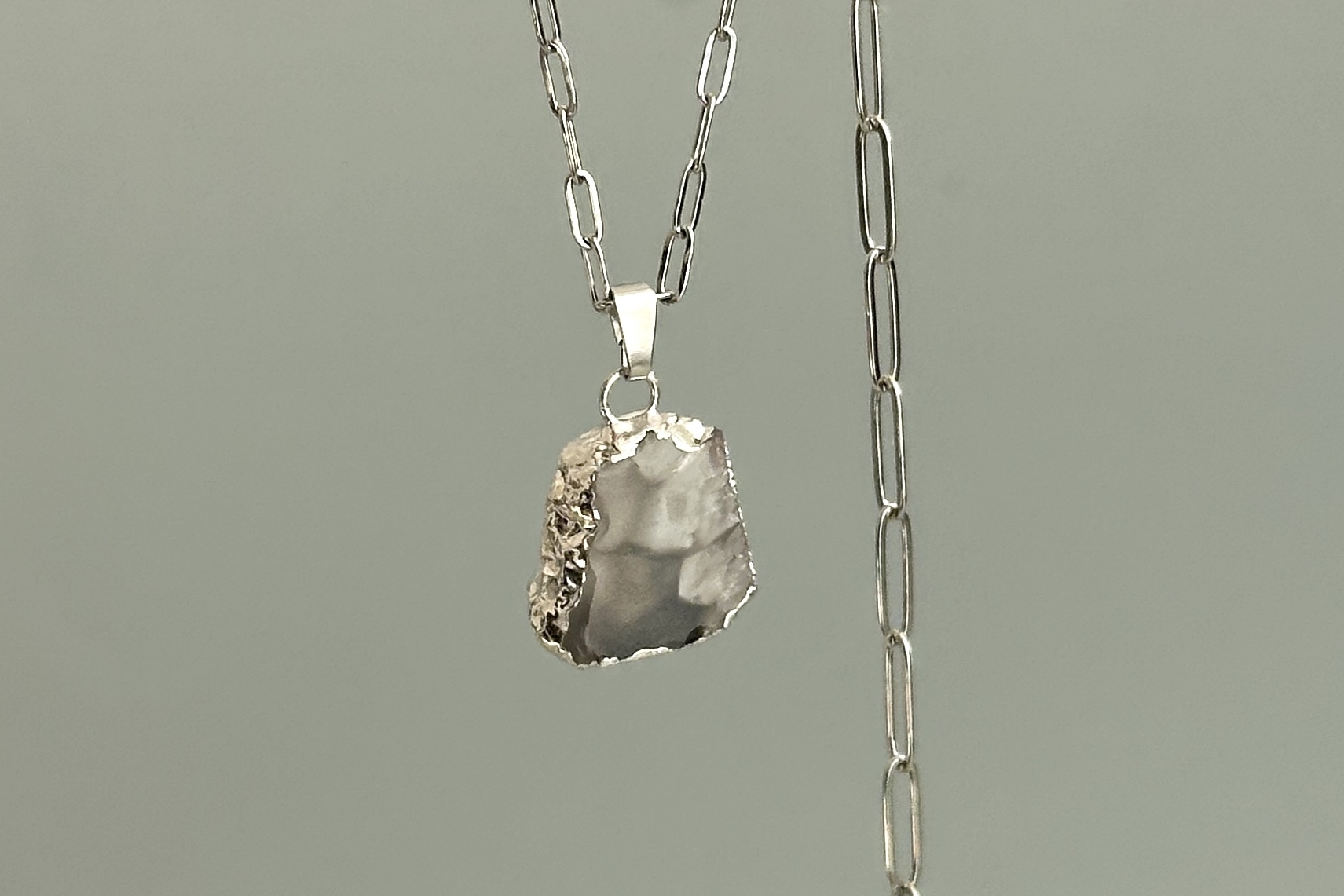 кулон со срезом агата №1