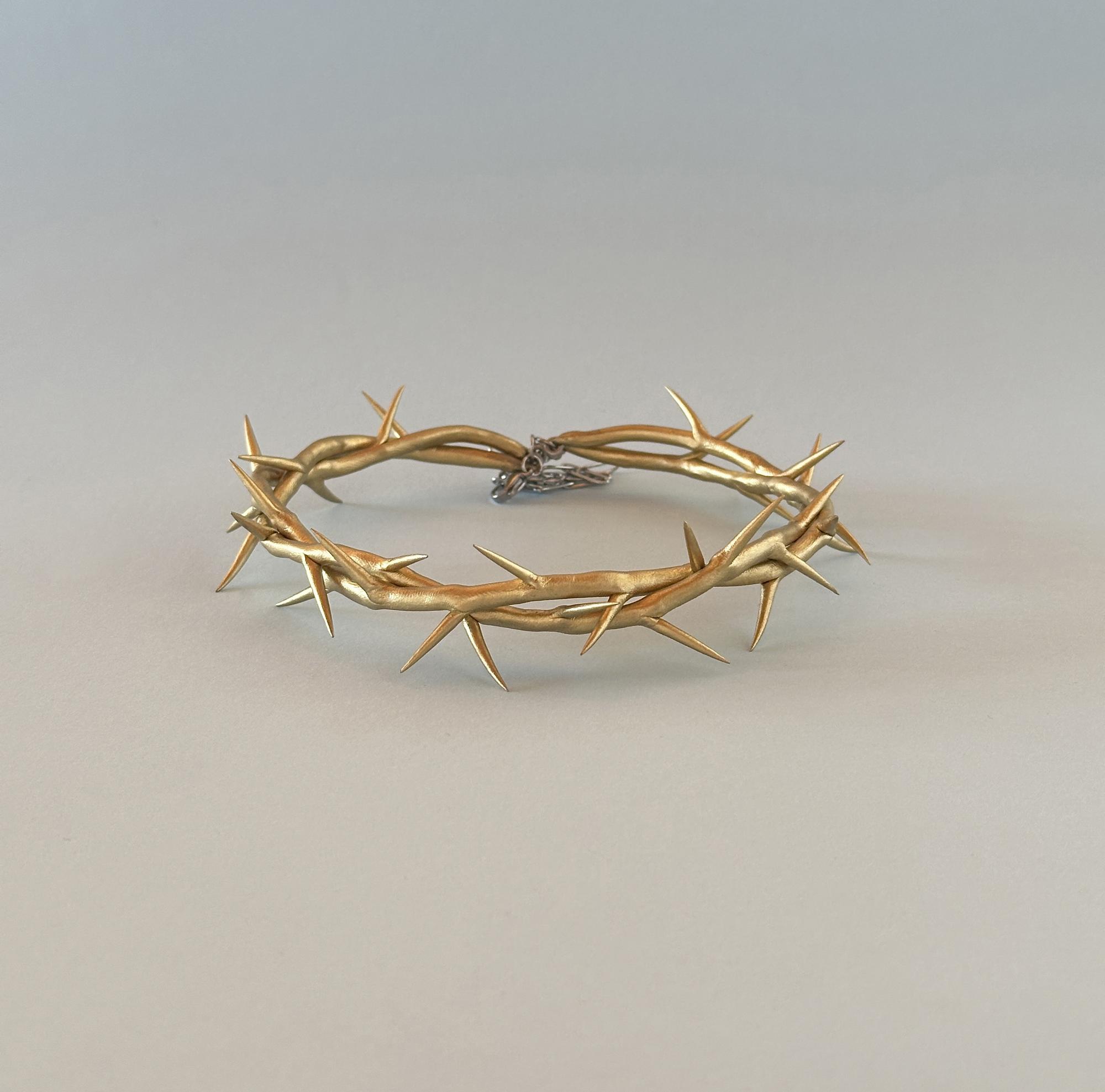 коллар золотистая двойная терновая ветвь