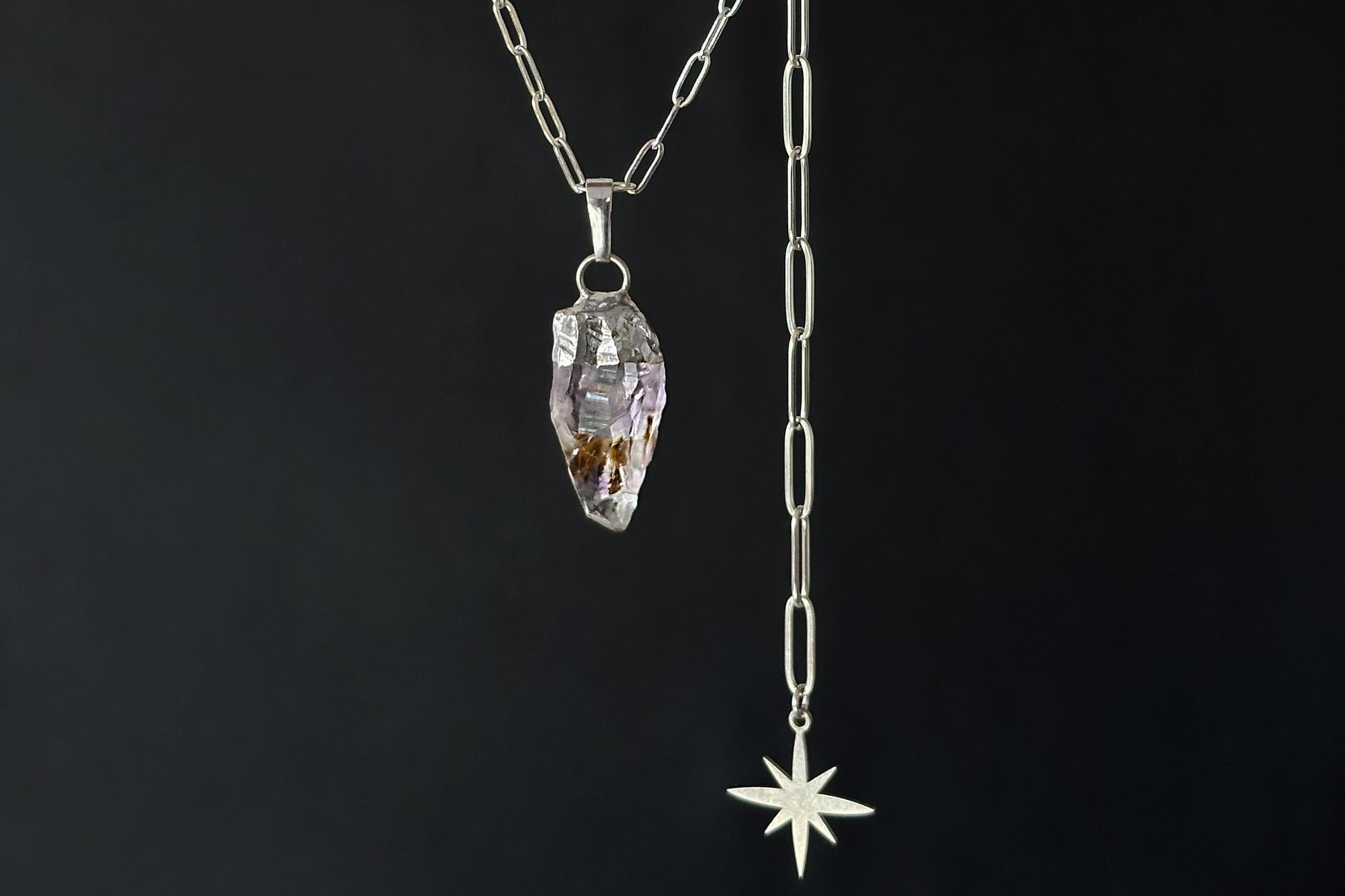 кулон с аметистом №7
