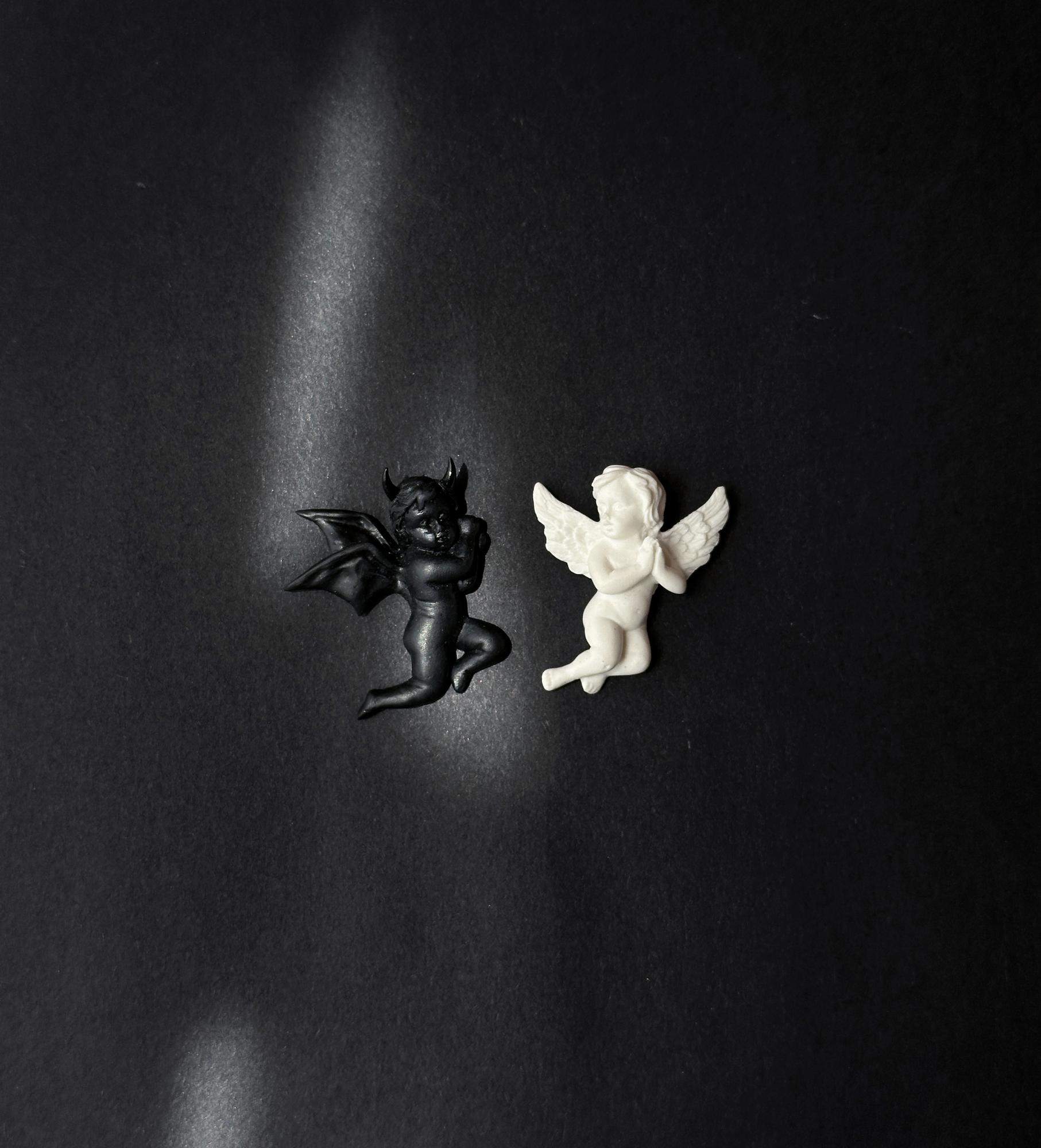 серьги ангел и демон