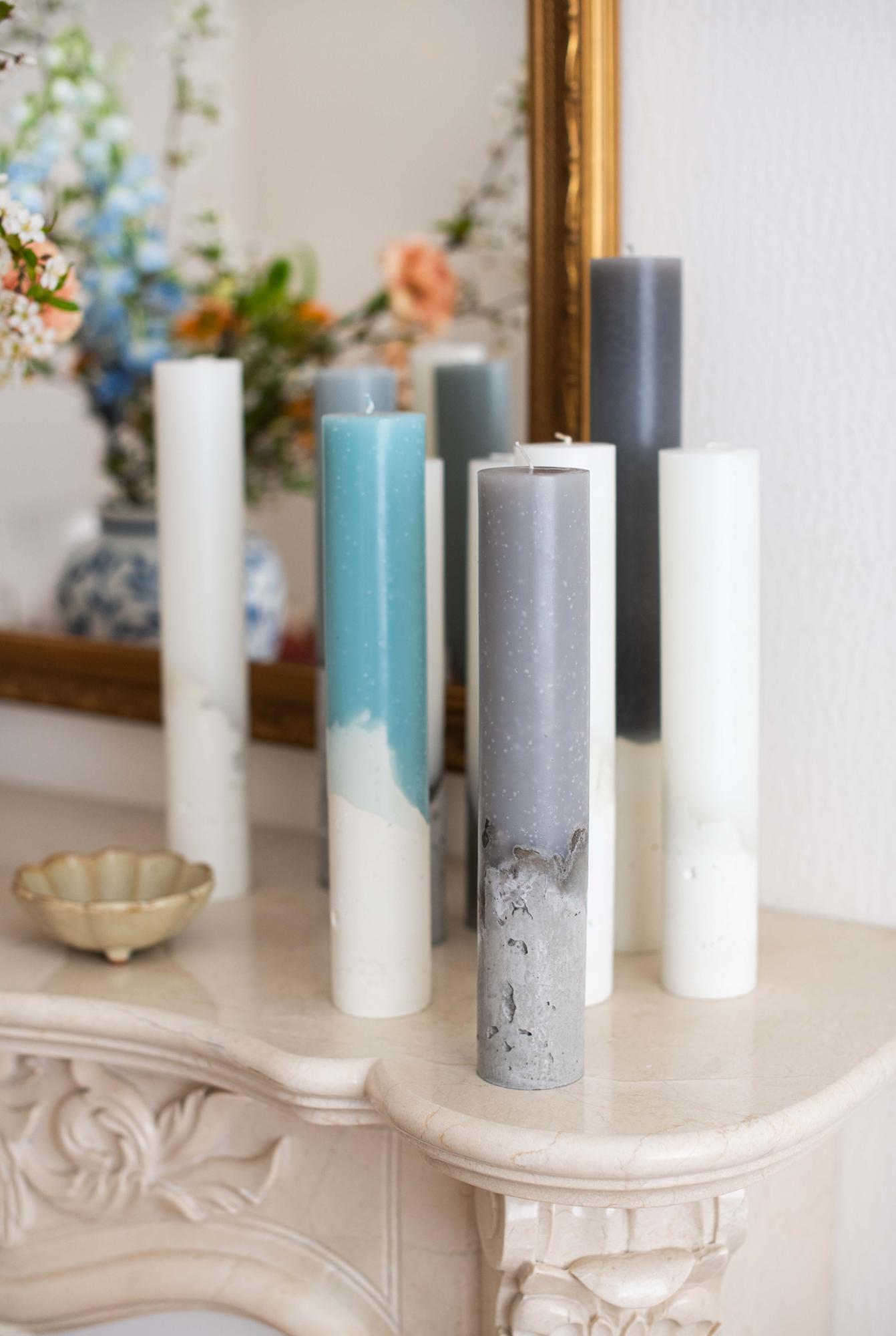 Свеча с бетоном