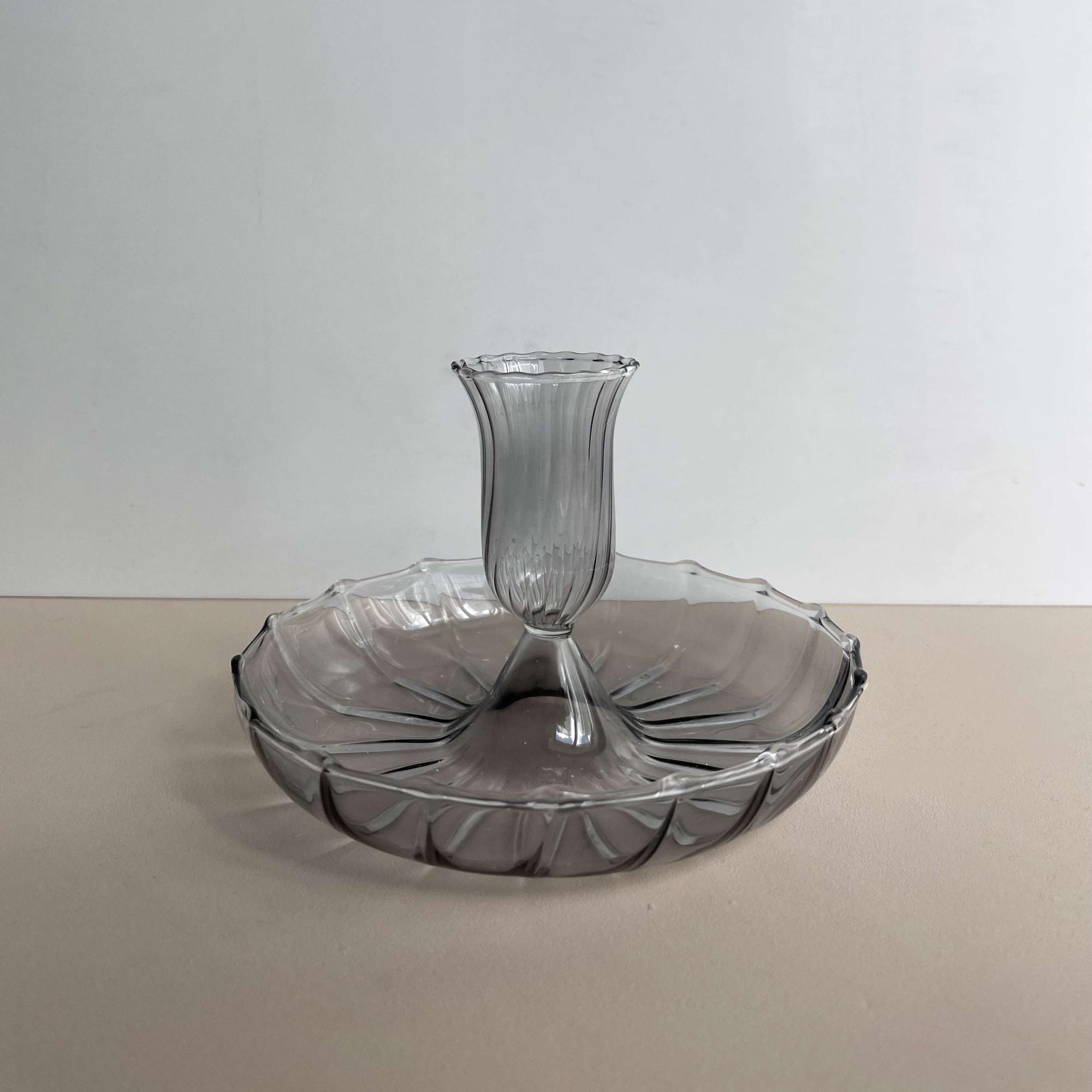 Подсвечник стеклянный «Волна»