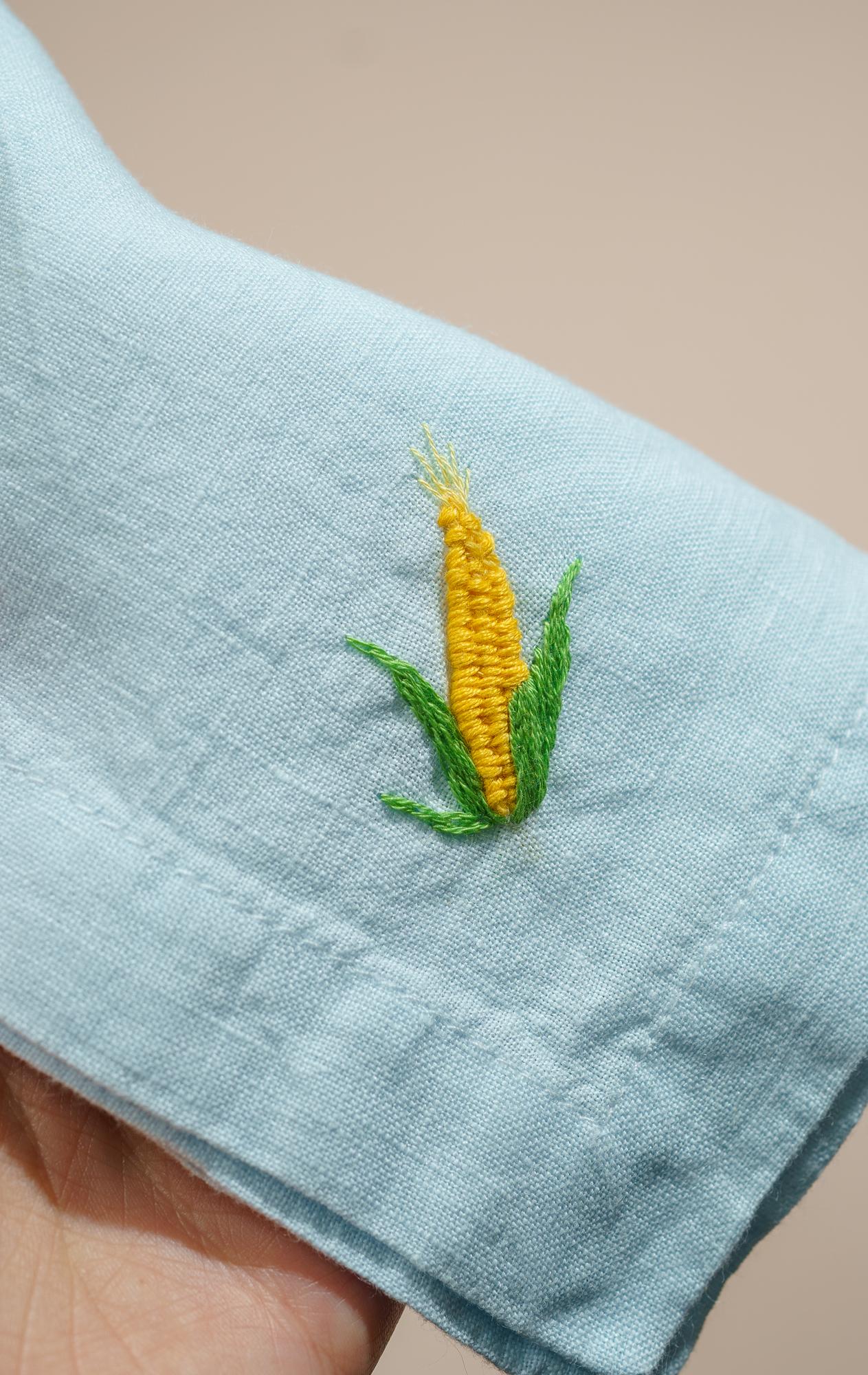 Салфетки с овощами: кукуруза