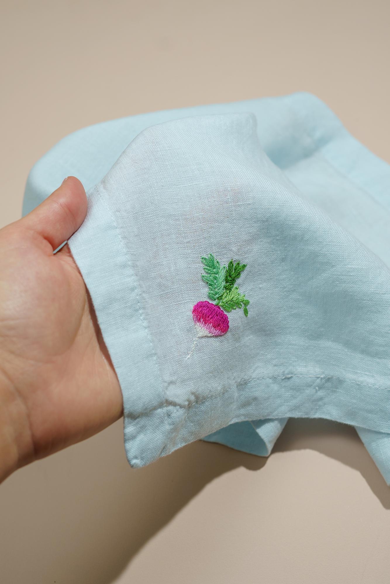 Салфетки с овощами: свекла