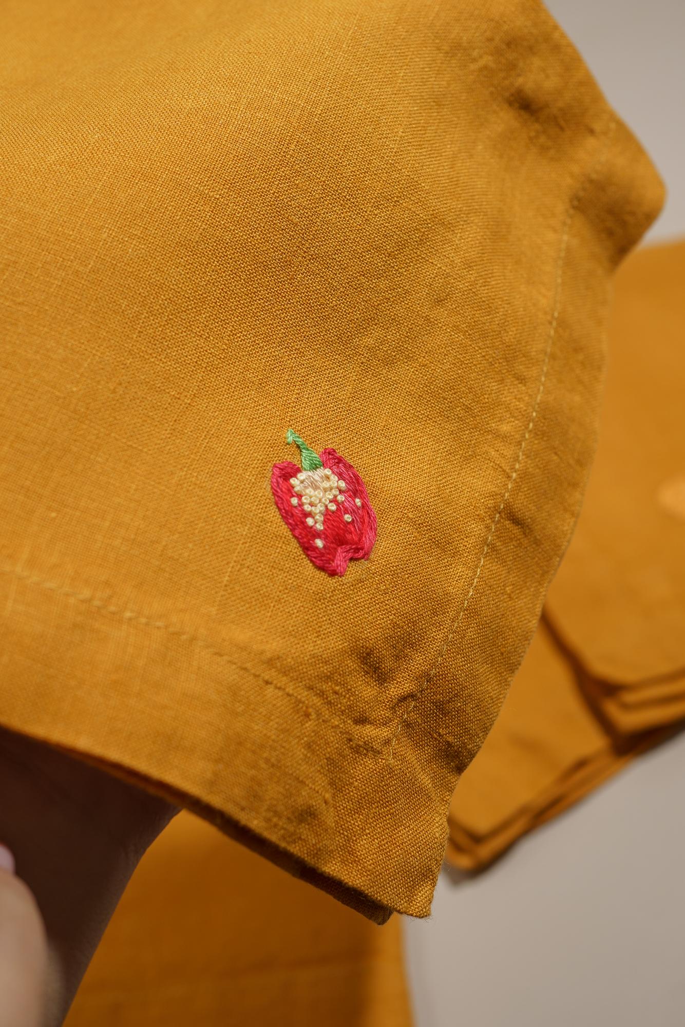 Салфетки с овощами: перец