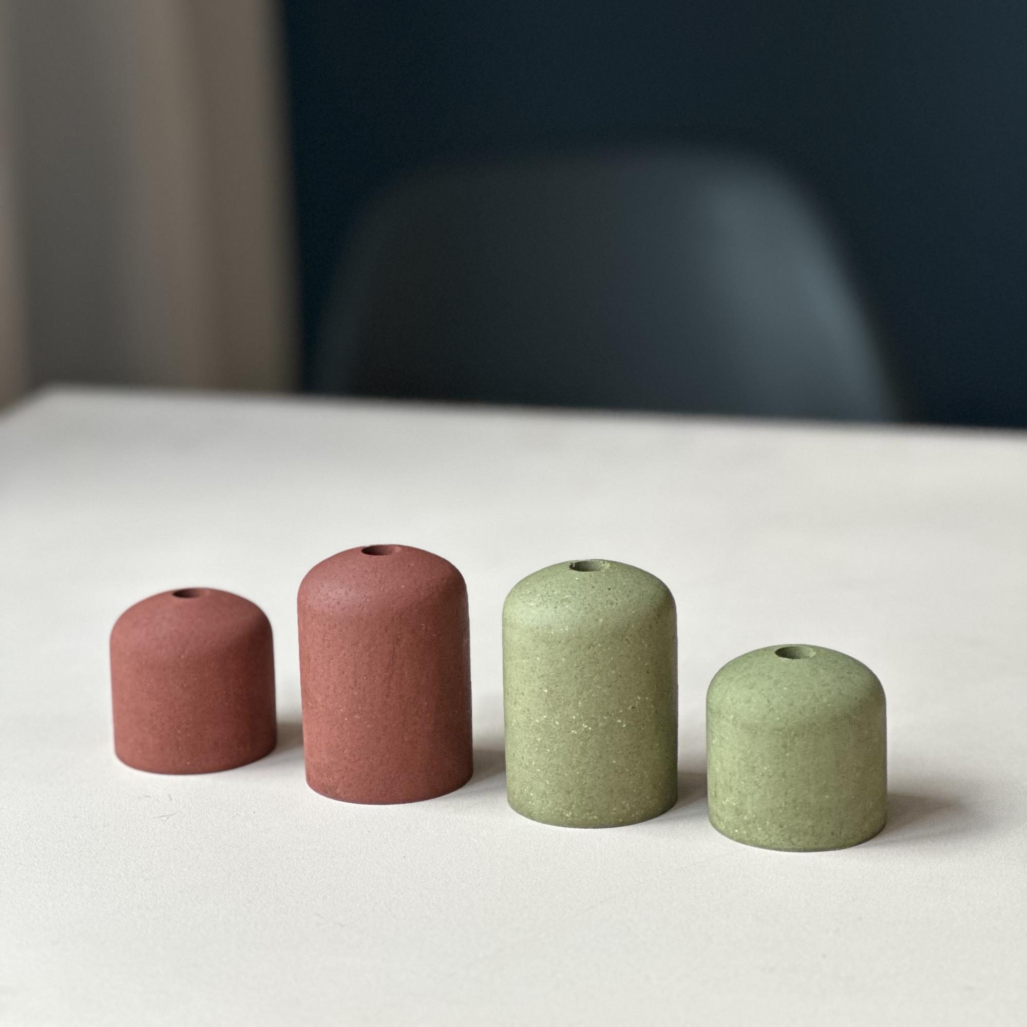 Подсвечник из композитного материала, цвет: зеленый