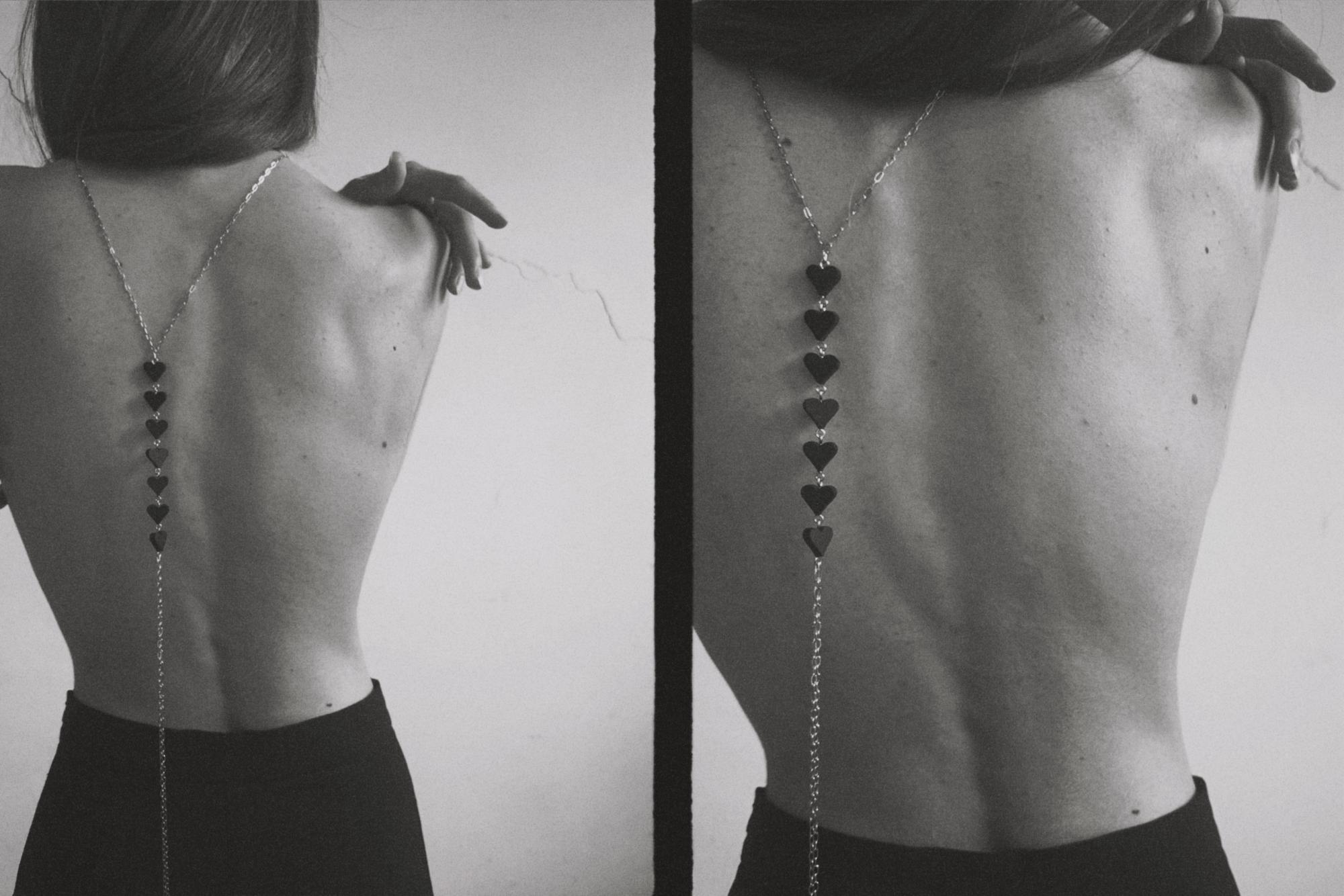 Бодичейн ALISA "Черные сердца"