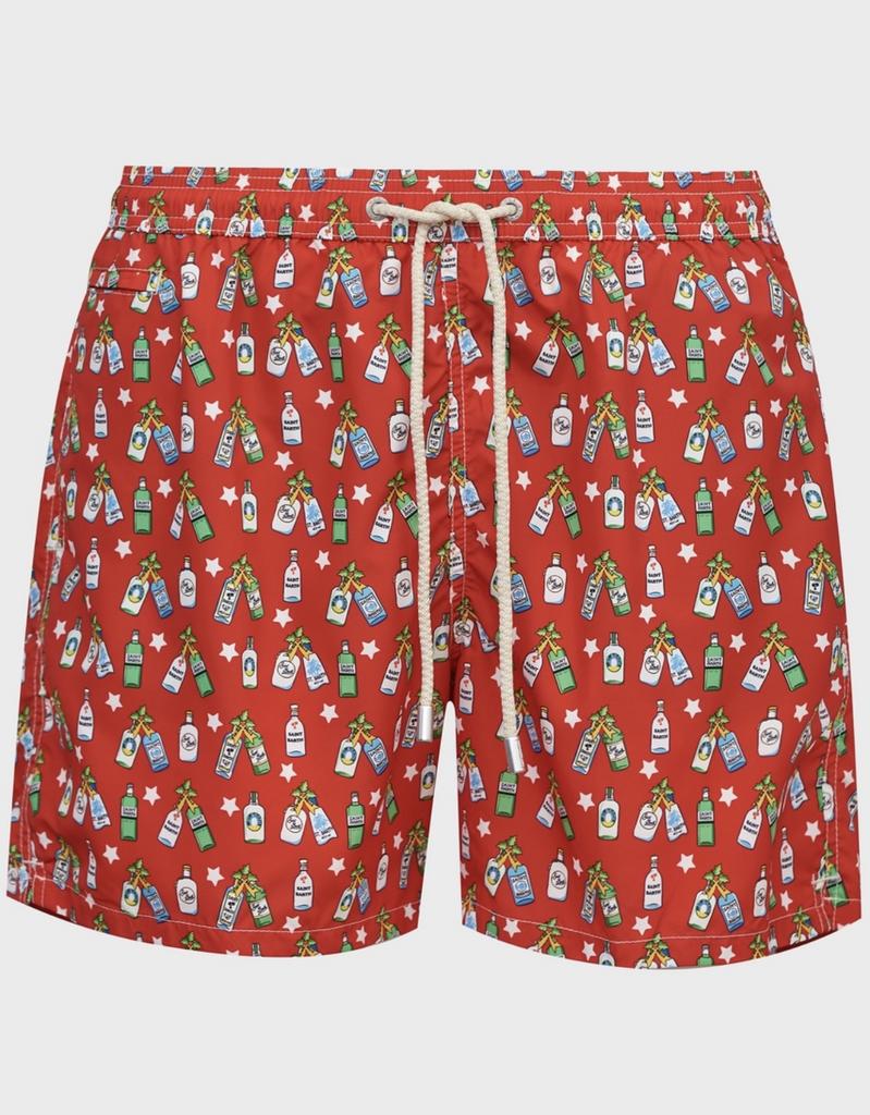 Шорты плавательные Saint Barth красные бутылочки