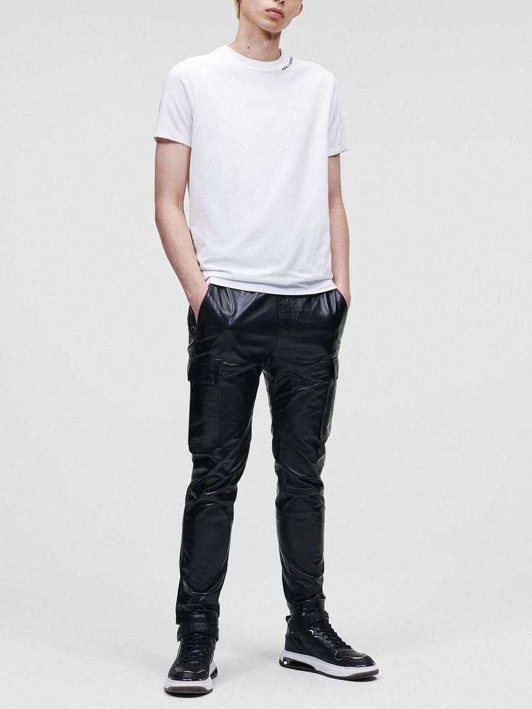 Футболка муж. LAGERFELD 755059 белая ворот черным