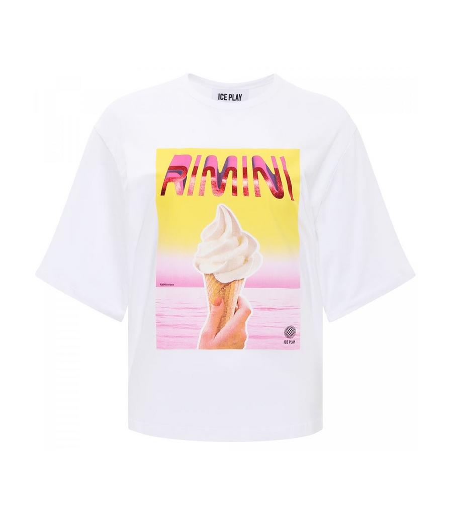 Футболка ICE PLAY 6324 белая желтым