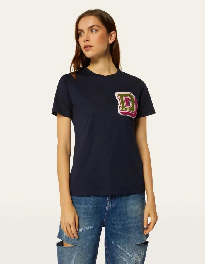 Футболка DONDUP FS9 черная бордовым