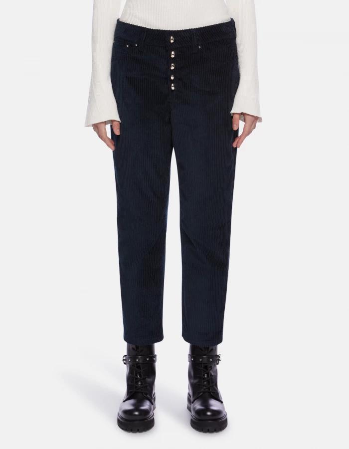 Брюки DONDUP 268 черные вельвет