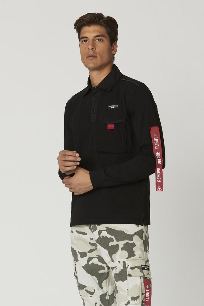 Поло муж. AERONAUTICA 1731 черное