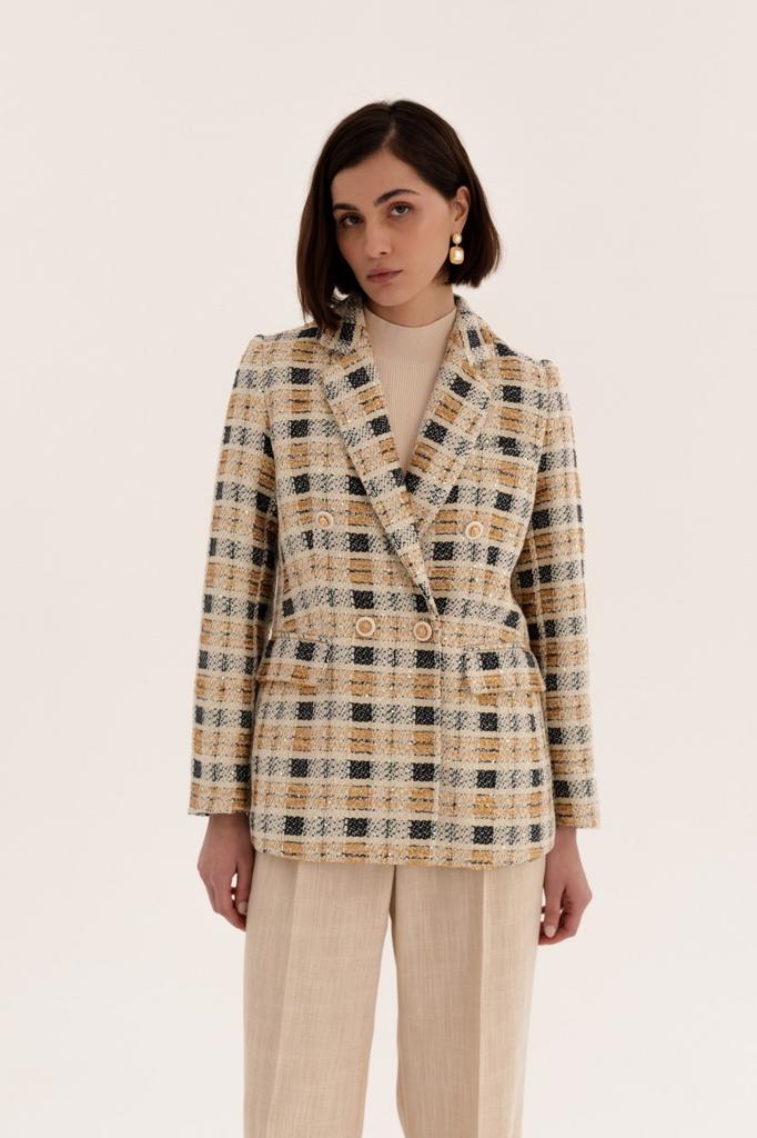 Жакет SEVEN LAB 02.434.247 синий клетка твид