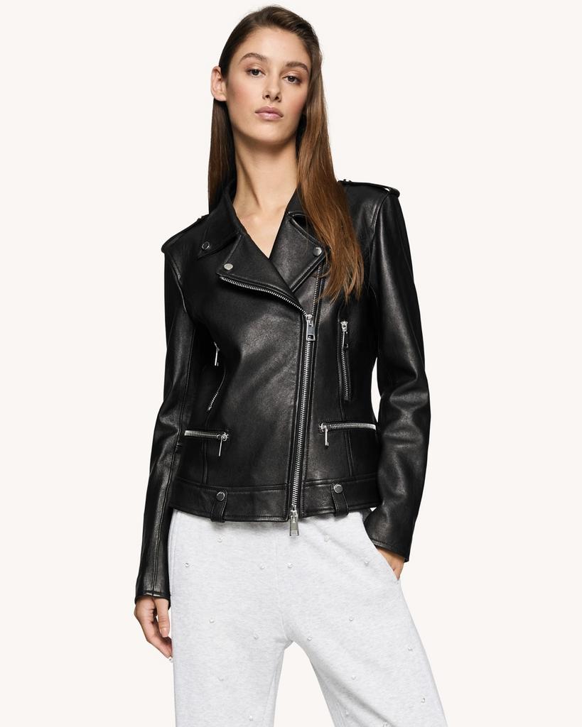 Куртка кожаная DONDUP черная