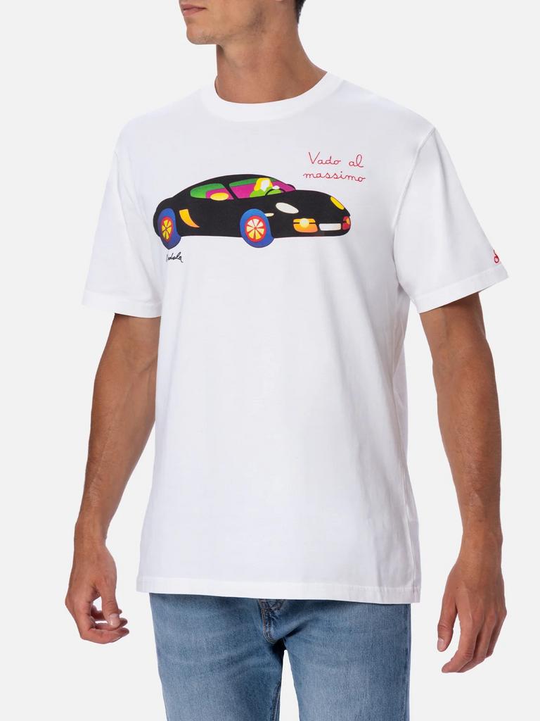 Футболка Saint Barth TSM001 белая, машина