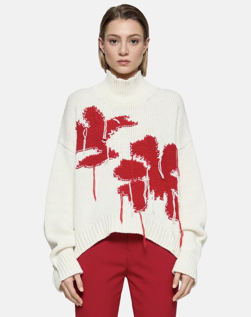 Свитер DONDUP 351 белый красным