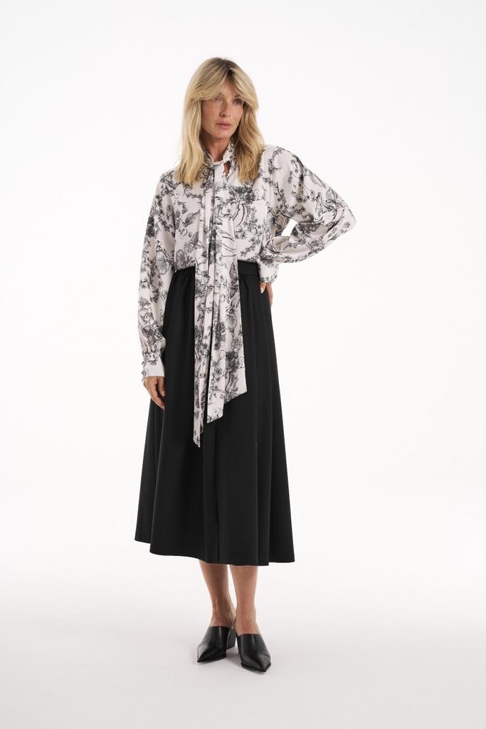 Блуза SEVEN LAB 1.10.116.491 бант, вьюнок молочная