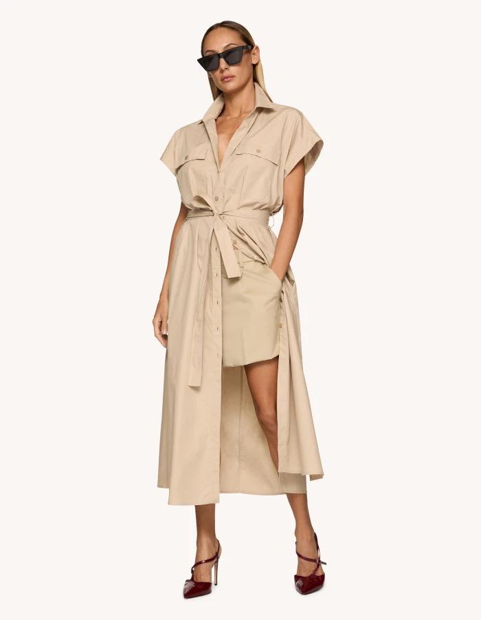 Платье DON DUP 430 бежевое, пуговицы