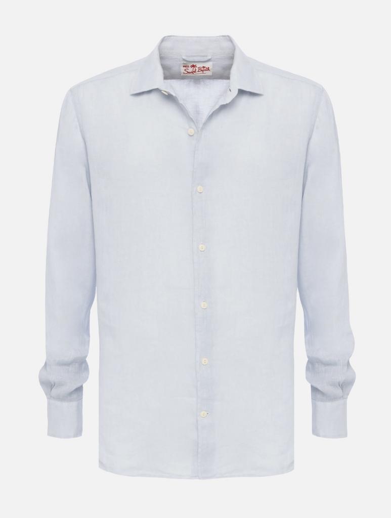 Рубашка льняная Saint Barth серая