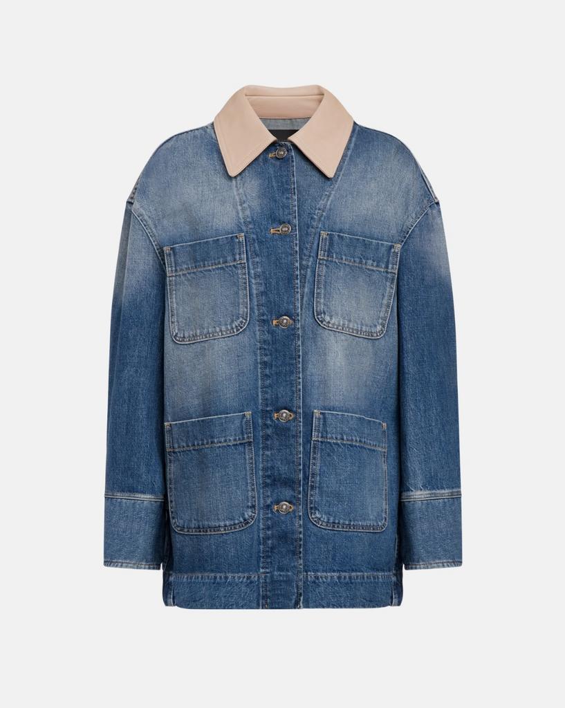 Куртка DONDUP 759 деним кожаный ворот