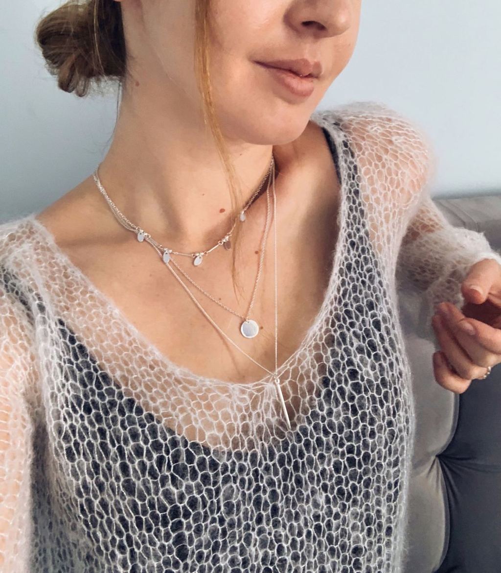 Мастер-класс Свитер Паутинка с V-вырезом