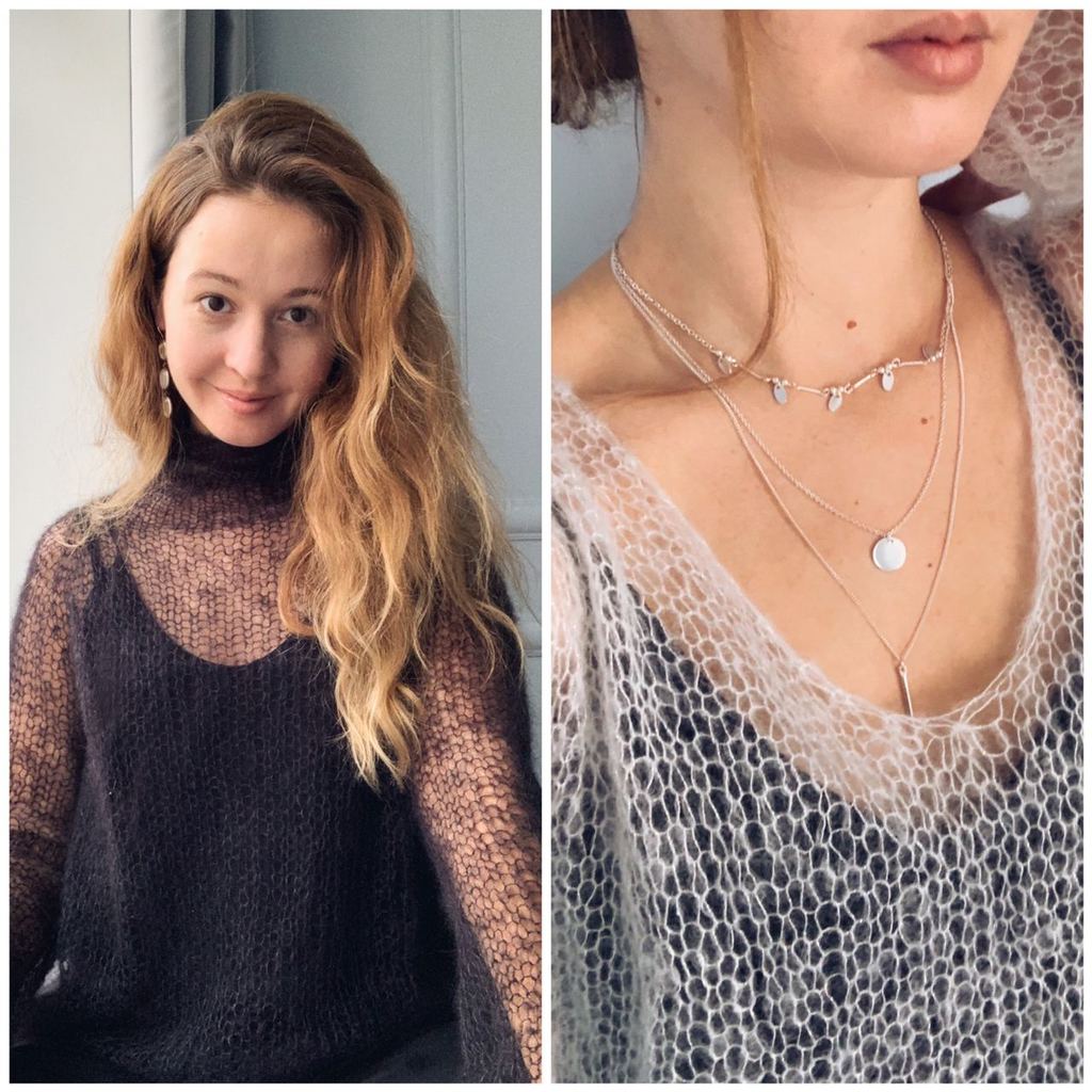 2 Мастер-класса: Свитер Паутинка с  V-вырезом и с Воротом