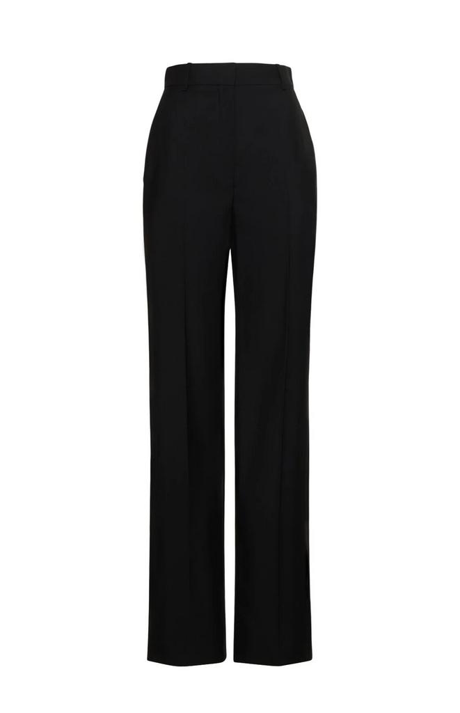 Брюки прямого кроя чёрного цвета из шерсти