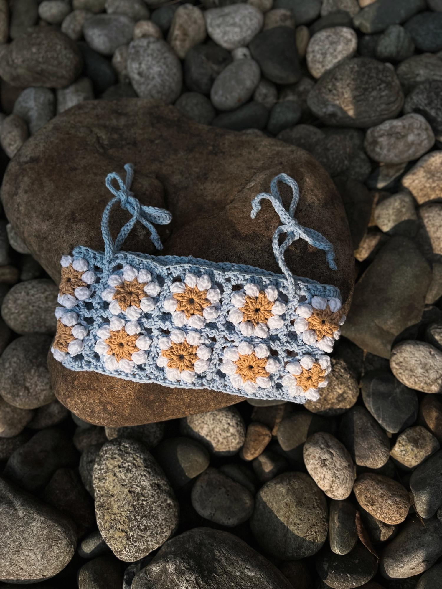 Топ «ромашка» голубой