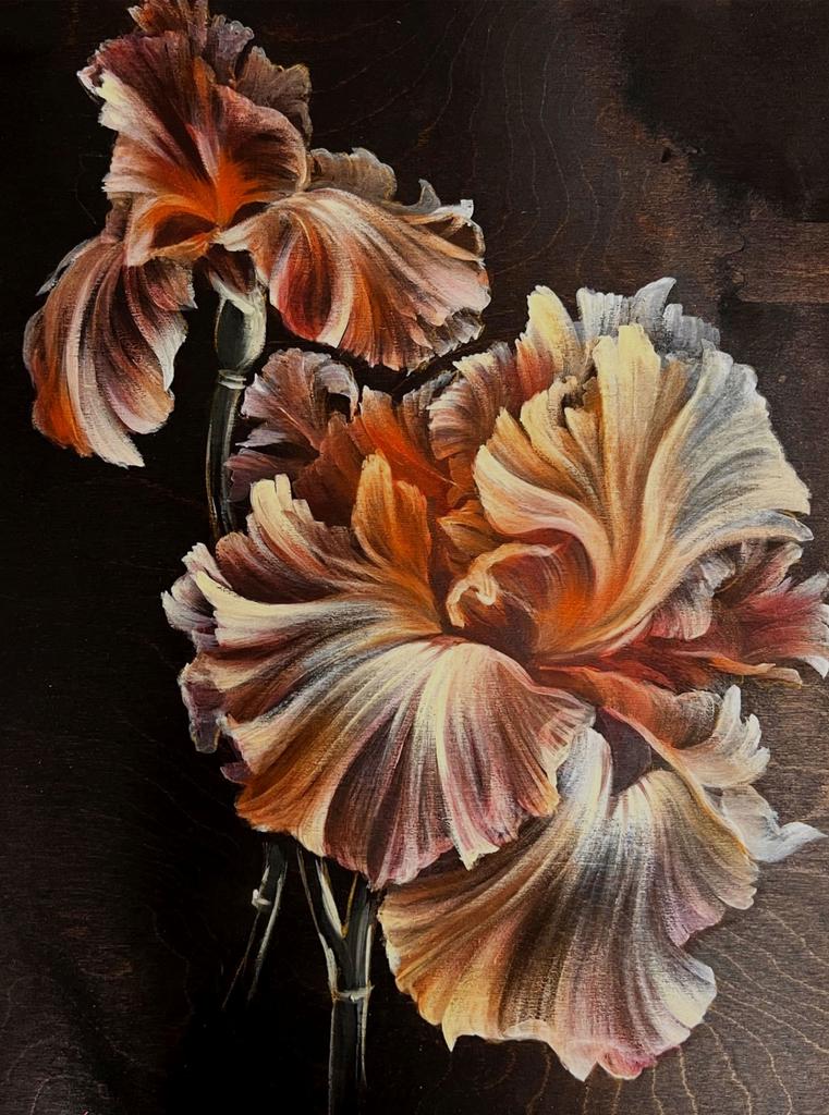 Apricot Iris - video tutorial