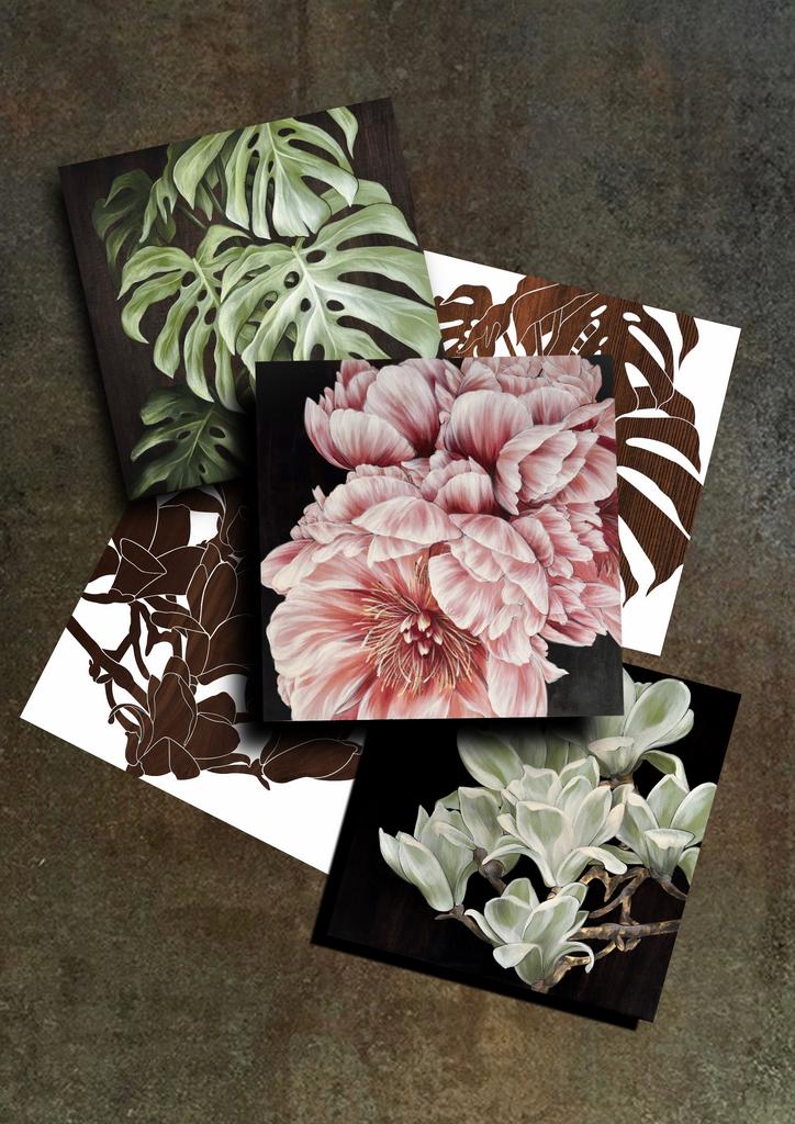 Botanical Stencil Trio