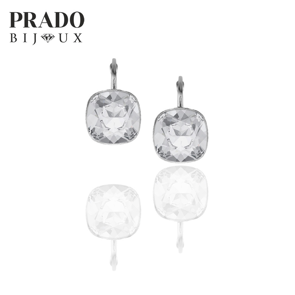 Серьги "Square  mini" crystall