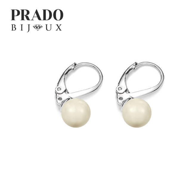 Серьги "Crystal pearl" cream