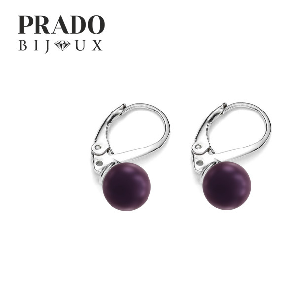 Серьги "Crystal pearl" elderberry