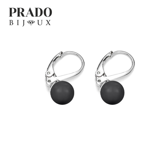 Серьги "Crystal pearl" black