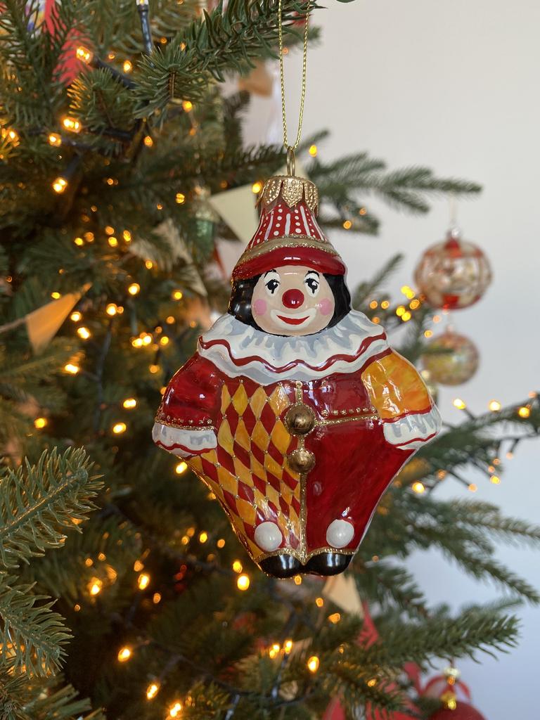 Елочная игрушка толстый клоун