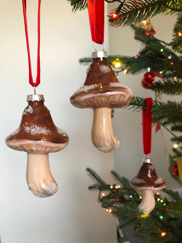 Елочная игрушка грибочек