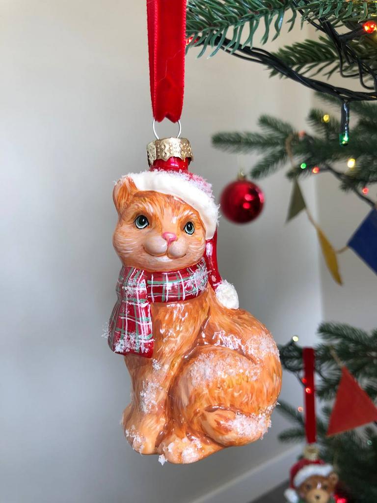 Елочная игрушка котик