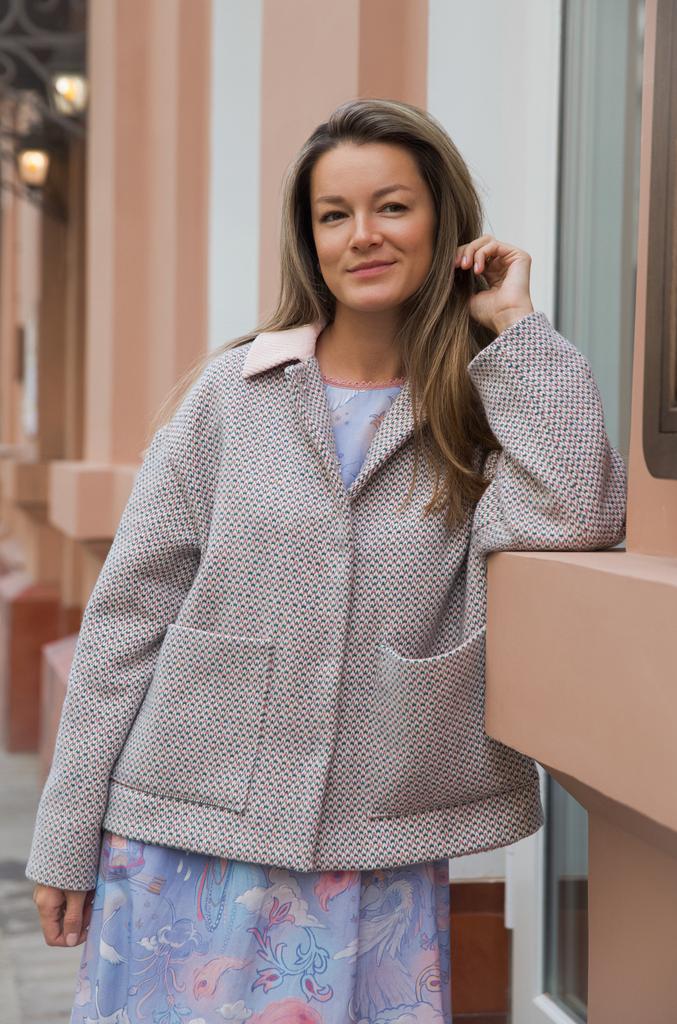 Пальто в крапинку